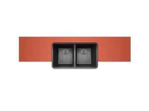 Polaris p208bl Double Equal Bowl Astra Granite Kitchen Sink, Black Polaris p208bl Double Equal Bowl Astra Granite Kitchen Sink, Black