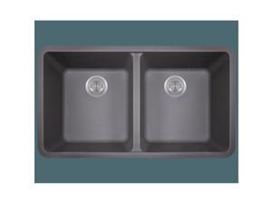 Polaris p208s Double Equal Bowl Astra Granite Kitchen Sink, Silver Polaris p208s Double Equal Bowl Astra Granite Kitchen Sink, Silver