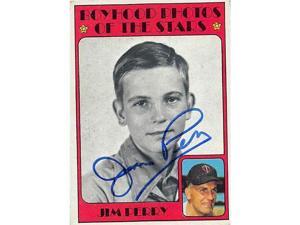 No 497 Autograph Warehouse 246518 Jim Perry Autographed Baseball Card Minnesota Twins 1972 Topps Boyhood Photos