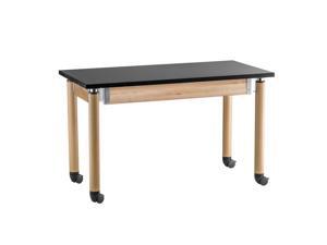 National Public Seating SLT2454AH-OK-CAST 24 x 54 in. Adjustable Height Chemical Resistant Top Science Table with Oak Legs & Casters National Public Seating SLT2454AH-OK-CAST 24 x 54 in. Adjustable Height Chemical Resistant Top Science Table with Oak Legs & Casters