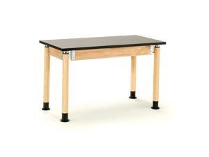 National Public Seating SLT3060AH-OK 30 x 60 in. Adjustable Height Chemical Resistant Top Science Table with Oak Legs National Public Seating SLT3060AH-OK 30 x 60 in. Adjustable Height Chemical Resistant Top Science Table with Oak Legs
