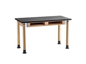 National Public Seating SLT3060AH-OK-BC 30 x 60 in. Chemical Resistant Top with Book Compartments Science Table & Oak Legs National Public Seating SLT3060AH-OK-BC 30 x 60 in. Chemical Resistant Top with Book Compartments Science Table & Oak Legs