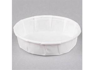Genpak F075S 0.75 oz Squat Harvest Paper Portion Cup, White - Case of 5000 Genpak F075S 0.75 oz Squat Harvest Paper Portion Cup, White - Case of 5000