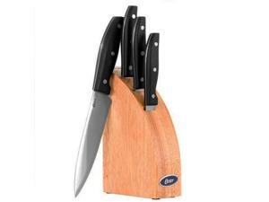 Oster 62377.05 5 Piece Granger Cutlery Set with Halfmoon Natural Wood Block Oster 62377.05 5 Piece Granger Cutlery Set with Halfmoon Natural Wood Block