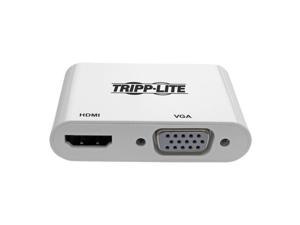 Tripp Lite U444-06N-HV4K USB 3.1 Gen 1 USB-C to HDMI & VGA 4K Adapter, White