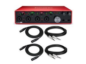 Focusrite Scarlett 18i8 3rd Gen 18x8 USB Audio Interface with XLR and TRS Cables