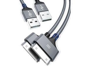 2PCS 6FT USB SYNC DATA POWER CHARGER CABLES IPAD IPHONE IPOD CLASSIC NANO PURPLE