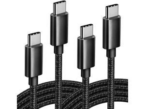 USB C to USB C Fast Charging Cable Udaton 60W 2Pack 6ft USB Type C Charger Cord Nylon Braided USB C to USB C Cable Compatible with Samsung S21/S20/A52 MacBook Air/Pro iPad Mini/iPad Pro Switch Black