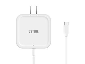 CSTLBL PD 65W USB C Ports Fast Charger for MacBook Pro/Air and Samsung Chromebook Laptop Adapter Plug White