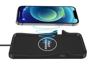 Car Wireless Charger Pad Anti-skid Wireless Charging Pad Car Fast Car Qi Wireless Charger Non Slip Car Qi Charger Pad Wireless Charger Mat Station for Car Compatible with iPhone and Android Cell Phone