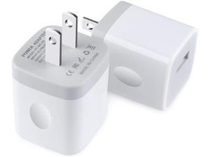 Single USB Wall Charger 2 Pack 1A 5V One Port Plug Power Adapter Charging Block Cube Box Brick for iPhone SE 11 Pro Max/XS/XR/X/8 Plus Samsung Galaxy S20 S10 S9 Note 10 LG Android Phone