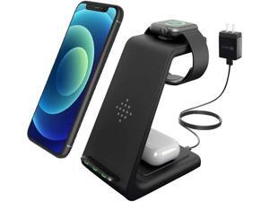 25W Wireless Charger,Foldable 2 in 1 Wireless Charging Station for Apple iPhone 13/13 Pro/12/12 Pro/11/SE/X/8/Airpods,PDKUAI 15W Fast Dual wireless induction charge Stand For Samsung phone/Galaxy Buds