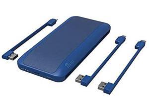 HALO 10000 AC - Contains a 10,000mAh Internal Battery with Built-in AC Wall Plug & Charging Cables - Loyal Blue