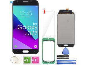LCD Screen Replacement Touch Digitizer Display Assembly for Samsung Galaxy J3 2017 Prime Emerge Luna Pro J327 J327A J327V J327P J327T1 J327R4 with Repair Tools & Protector (Black)