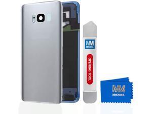 MMOBIEL Back Cover Battery Door with Camera Lens Compatible with Samsung Galaxy S8 Plus G955 6.2 Inch (Artic Silver)