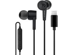 PALOVUE Lightning Headphones Earphones Earbuds Compatible iPhone 12 11 Pro Max iPhone X XS Max XR iPhone 8 Plus iPhone 7 Plus MFi Certified with Microphone Controller SweetFlow Black