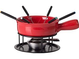 trudeau 0534510 cardinal cheese fondue set, red trudeau 0534510 cardinal cheese fondue set, red