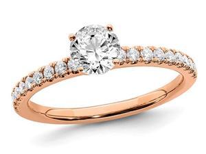 1/2 Carat (ctw Color SI1-SI2, G-H-I) Lab Grown Diamond Engagement Ring in 14K Rose Pink Gold