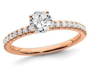 3/4 Carat (ctw Color SI1-SI2, G-H-I) Lab Grown Diamond Engagement Ring in 14K Rose Pink Gold