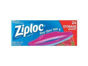 Ziploc 1 Qt. Double Zipper Food Storage Bag (24 Count) 00330