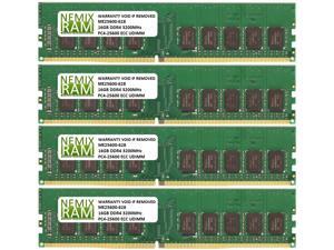 64GB Kit 4x16GB DDR4-3200 PC4-25600 ECC UDIMM 2Rx8 Memory for Server/Workstation by NEMIX RAM 64GB Kit 4x16GB DDR4-3200 PC4-25600 ECC UDIMM 2Rx8 Memory for Server/Workstation by NEMIX RAM