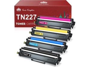 Toner Kingdom Compatible Toner Cartridge Replacement for Brother TN227 TN227 TN227BK TN223 TN223BK for HLL3210CW HLL3290CDW HLL3230CDW HLL3270CD MFCL3710CW MFCL3770CDW Toner Printer 4 Pack