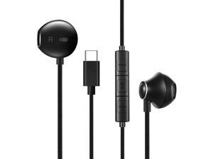 USB C Headphone with Microphone, BGFOX Wired Earbuds, HiFi Type-C Earphones, in Ear USBc Buds Headset Audifonos with DAC and Volume Control Compatible for Samsung Galaxy S21/S20/S10, Google Pixel 4ft