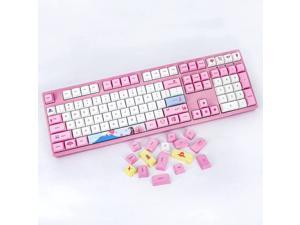 World Tour-Toyko114 Keys Special Design OEM Profile PBT Keycap Set for Mechanical Keyboard - Sakura Pink
