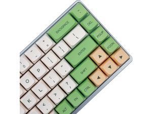 YMDK Retro ZDA PBT Cute Keycaps Similar to XDA Keycap Dye Sub for MX Split Keyboard 104 87 GK61 Melody 96 KBD75 ID80 GK64 Tada68（Only Keycap） (Retro English Kit 3.0)