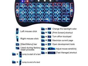 rii mini i8 keyboard shortcuts