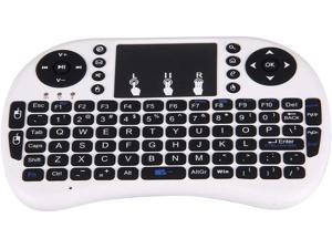 asierxiaodian 2.4GHz Mini Wireless QWERTY 71 Keys Keyboard Black 2.5 inch Touchpad Combo with Backlight 