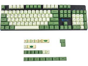 OEM Profile Matcha Dye Sub PBT Keycap English Japanese Korean Russian for MX Keyboard 104 87 61 Melody 96 KBD75 ID80 GK64 68 SP84 (Korean Base Kit)