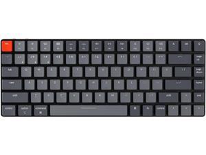 K3 Version 2 84 Keys Ultra-Slim Wireless Bluetooth/USB Wired Mechanical Keyboard with White LED Backlit Low-Profile Gateron Mechanical Brown Switch Compatible with Mac Windows