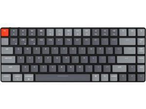 K3 Ultra-Slim 75% Layout Wireless Wired Mechanical Keyboard Compact 84 Keys Bluetooth RGB LED Backlit for Mac Windows Low Profile Gateron Red Switch Version 2