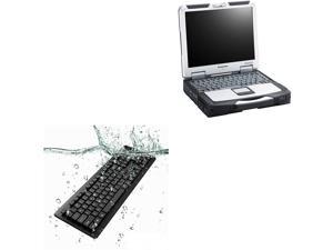Keyboard for Panasonic Toughbook 31 CF31 Keyboard by BoxWave  AquaProof USB Keyboard Washable Waterproof Water Resistant USB Keyboard for Panasonic Toughbook 31 CF31  Jet Black