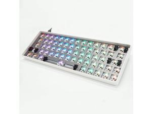 GK64XS DIY Mechanical Keyboard kit hot-swappable Bluetooth Wireless Dual-Mode RGB Customization Compatible with Cherry MX Gateron Kailh Switch White