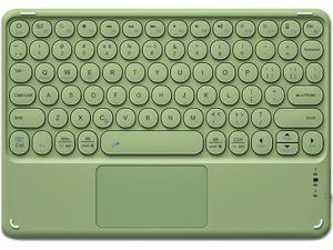 Superbcco Rechargeable Bluetooth Touch Keyboard with Smart Trackpad for iPad, Ultra Slim Cordless Portable Typewriter Keyboard Compatible with Android, Mac iOS, Windows, Tablets, iPad, Laptop, Green
