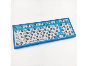 98-Key Mechanical Keyboard Kit,RGB Backlits Kailh Hotswap Socket,Customize DIY Mechanical Keyboard PCB Plate Case,Type-C Wired Mechanical Keyboard (Transparent Blue)