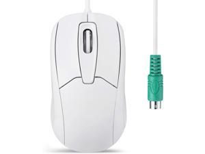 Perixx PERIMICE-209 P, Wired PS2 Optical Mouse with Scroll Wheel and 1000 DPI, White (11832)