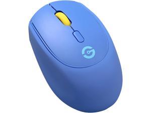 GETTTECH Rubber Ergonomic 2.4G Wireless Silicone Gel Optical Mouse, Soft Grip Stress Relief, Compact Mini Portable Mobile Comfort for Office Travel PC Laptop, 800/1200/1600dpi, 3M Clicks, USB, Blue
