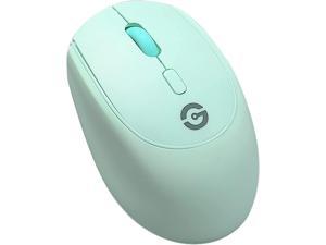 GETTTECH Rubber Ergonomic 2.4G Wireless Silicone Gel Optical Mouse, Soft Grip Stress Relief, Compact Mini Portable Mobile Comfort for Office Travel PC Laptop, 800/1200/1600dpi, 3M Clicks, USB, Mint