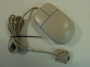 Mitsumi Two Button Serial Ball Mouse 9 Pin DE-9 Gray 10526407