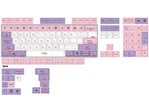 Keycaps,MingSheng 134 Key Keycap Set ANSI Layout XDA Profile PBT 5 Sides Dye Sub Keycap for 61/87/104/108 Keys Mechanical Keyboard
