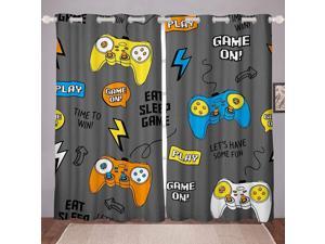 GOOESING Gamepad Gamer Curtains Video Game Colorful Modern Cartoon Game  Controller Blackout Window Curtains Home Decor Fashion Curtains for Living  Room Bedroom (Set of 2 Panels - 52Wx84L) 