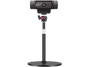 Etour Webcam Desk Mount Stand with 360° Ballhead, Heavy Base Height Adjustable Compatible with Logitech Webcam C920 C922 Brio 4K, and Other Webcam with 1/4" Thread for Live Streaming/Video Calling