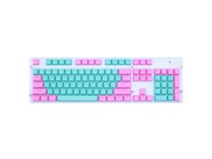 Matrix PBT Doubleshot Full 104 Keycap Set Backlit Fonts For Mechanical Keyboards OEM Profile ANSI Standard US Layout  Miami Vice Teal