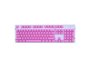 Matrix PBT Doubleshot Full 104 Keycap Set Backlit Fonts For Mechanical Keyboards OEM Profile ANSI Standard US Layout  Pink Lemonade