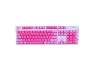 Matrix PBT Doubleshot Full 104 Keycap Set Backlit Fonts For Mechanical Keyboards OEM Profile ANSI Standard US Layout  Reverse Bubblegum