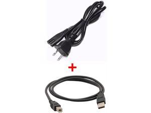 10ft AC Power Cord for Canon PIXMA MP IP PRINTER SERIES 10FT Black AC Power Cord eCool4U 10ft Printer USB Cable
