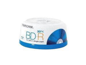 New Memorex 98682 25GB 6X BD-R 30 Packs Spindle Single Layer Discs for HD Media New Memorex 98682 25GB 6X BD-R 30 Packs Spindle Single Layer Discs for HD Media